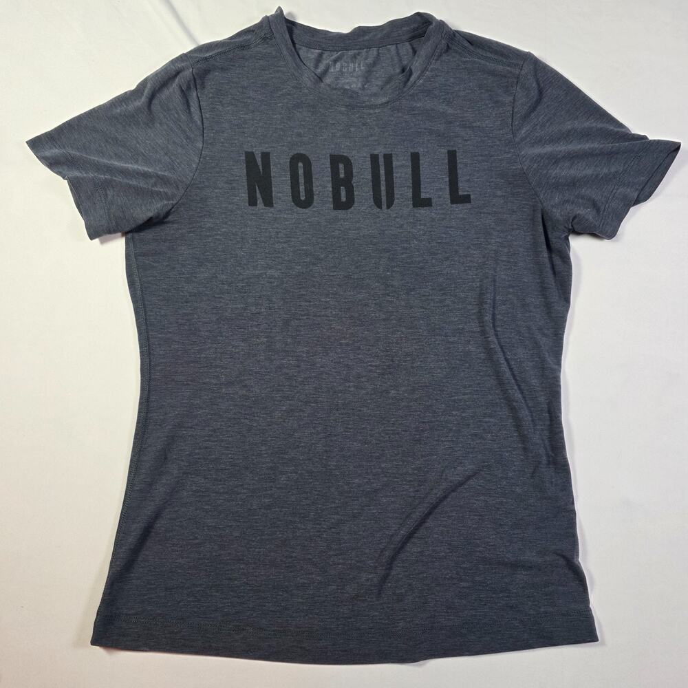 NOBULL Womens Small Athletic Shirt Gray Short Sleeve Training Workout Gym Tee